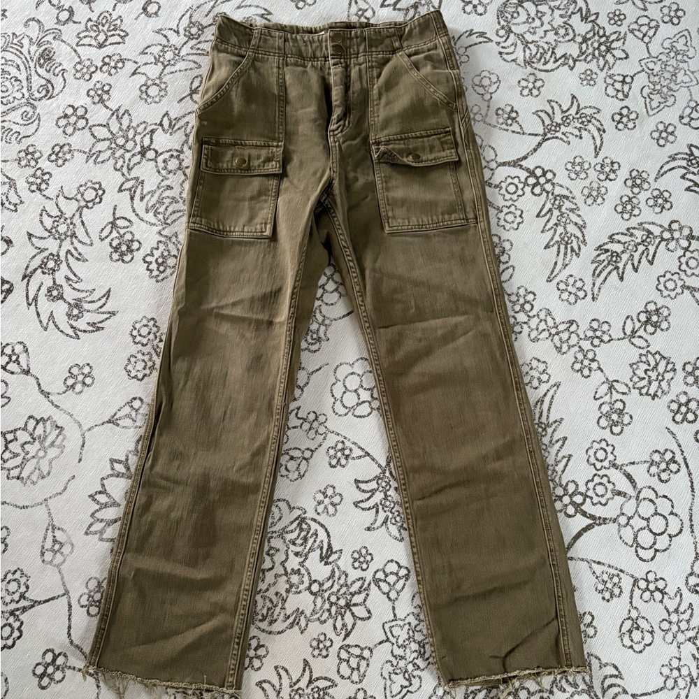 Anthropologie Green Cargo Pants